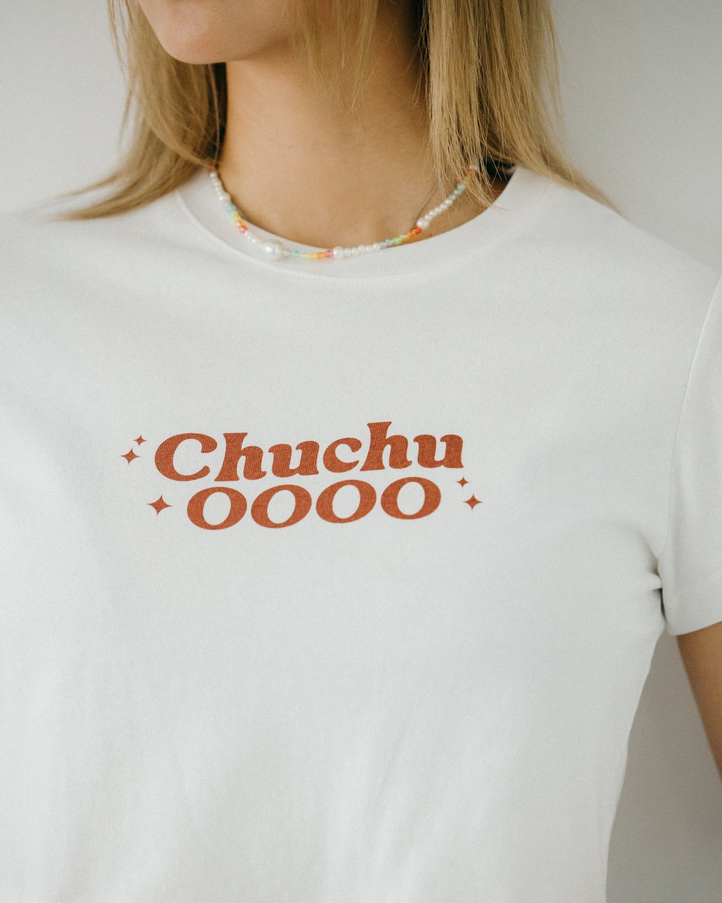 ChuChu Logo Cropped Tee/ White - GROGROCERY