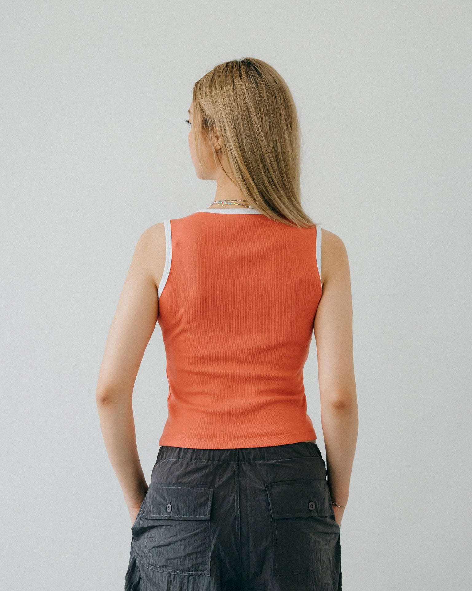 ChuChu Logo Vest Top/ Peach - GROGROCERY