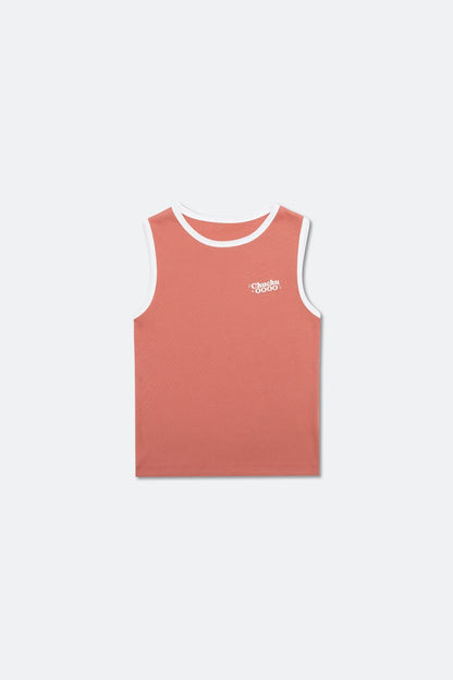 ChuChu Logo Vest Top/ Peach - GROGROCERY