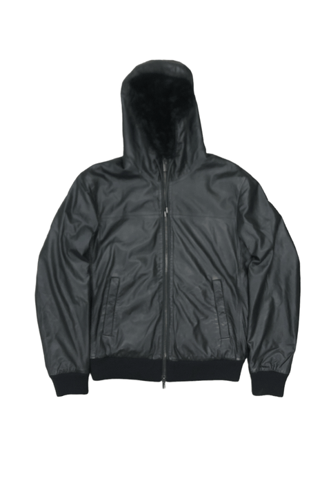 Fendi black top leather jacket