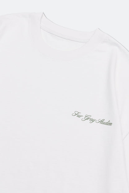 Fur Gray Studios The Fancy Logo Tee/ WHITE - GROGROCERY