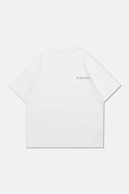 Fur Gray Studios The Fancy Logo Tee/ WHITE - GROGROCERY