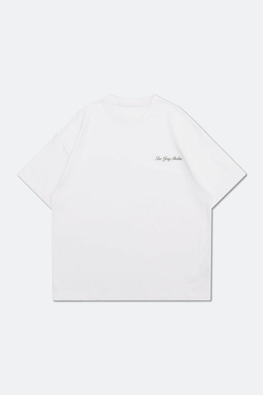 Fur Gray Studios The Fancy Logo Tee/ WHITE - GROGROCERY