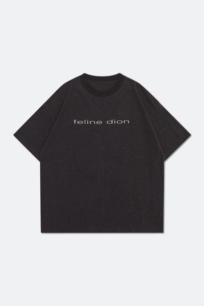 Fur Gray Studios The Feline Dion World Tour Tee/ GREY - GROGROCERY