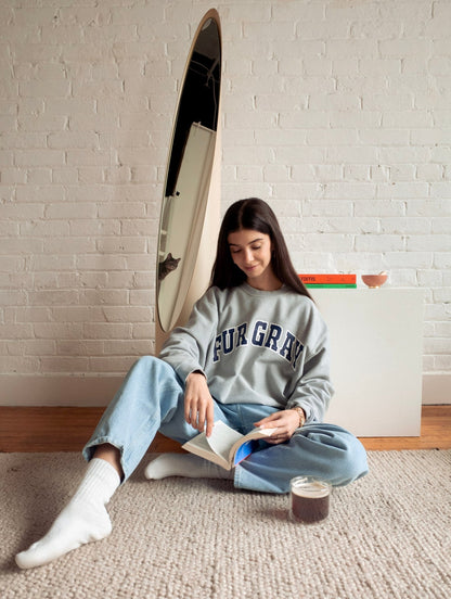 Fur Gray Studios The Reversible Disappearing Cat Hair Sweater/ GREY - GROGROCERY