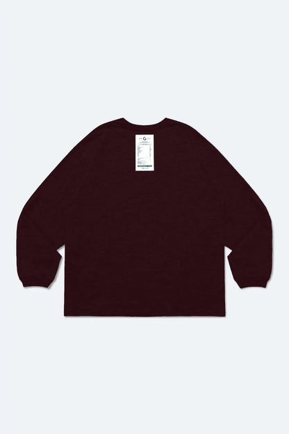 GROCERY FW23 LT-006 INVOICE LONG TOP/ BURGUNDY - GROGROCERY