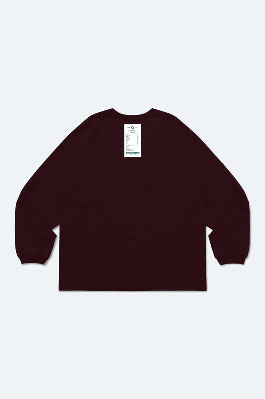 GROCERY FW23 LT-006 INVOICE LONG TOP/ BURGUNDY - GROGROCERY