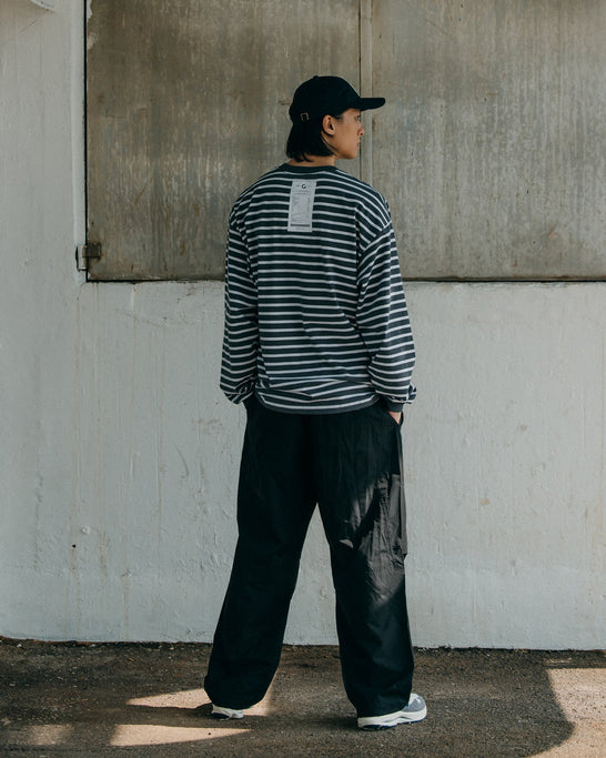 GROCERY FW23 LT-006 INVOICE LONG TOP/ STRIPE DARK GREY - GROGROCERY