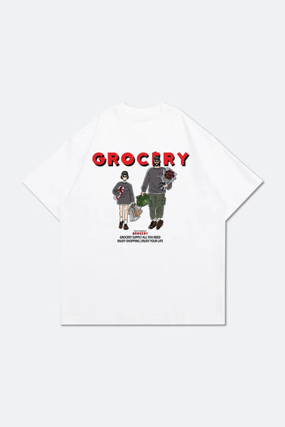 GROCERY LEON THE SHOPPER TEE/ WHITE - GROGROCERY