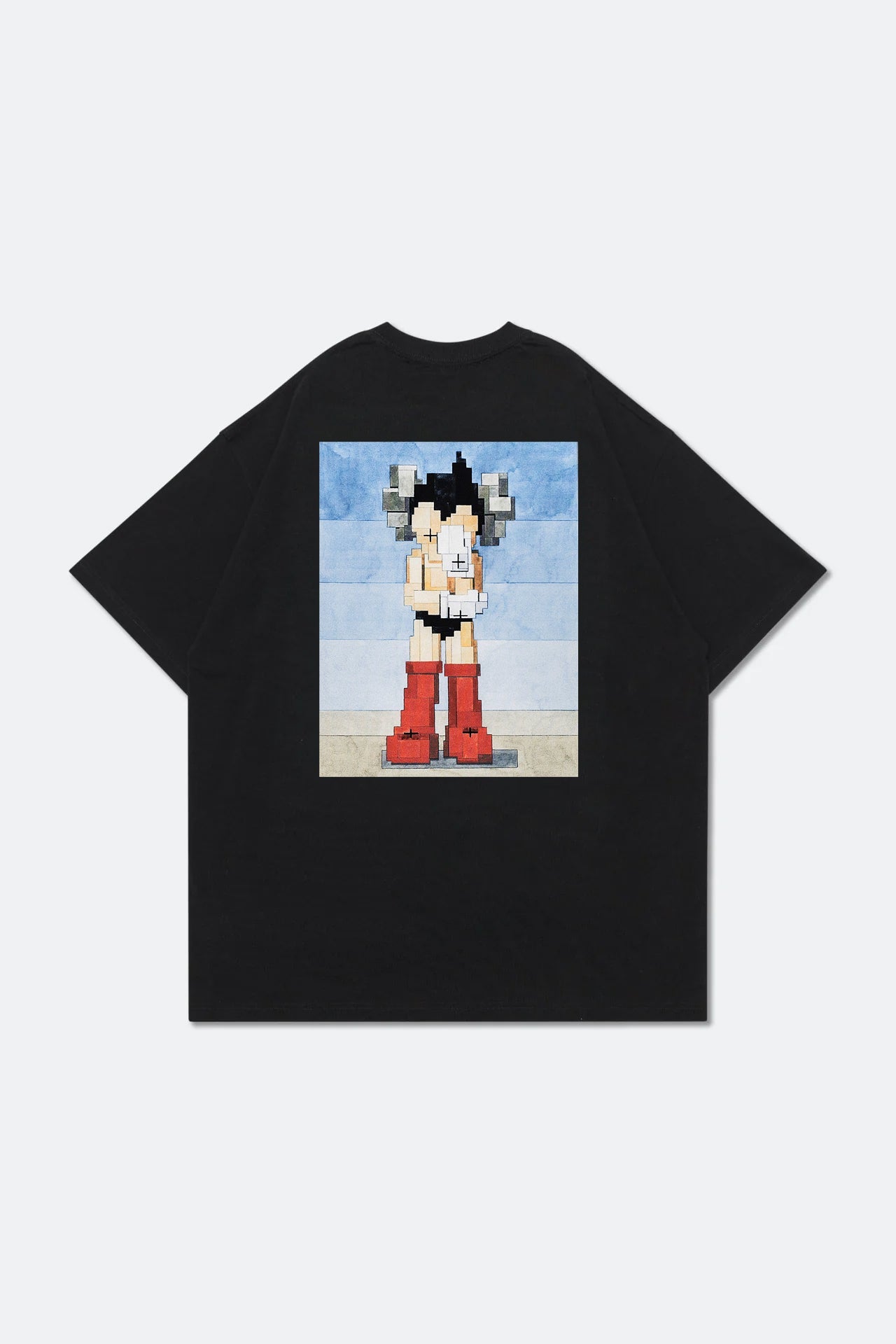 GROCERY PIXEL RED BOOTS TEE BY ADAM LISTER/ BLACK - GROGROCERY
