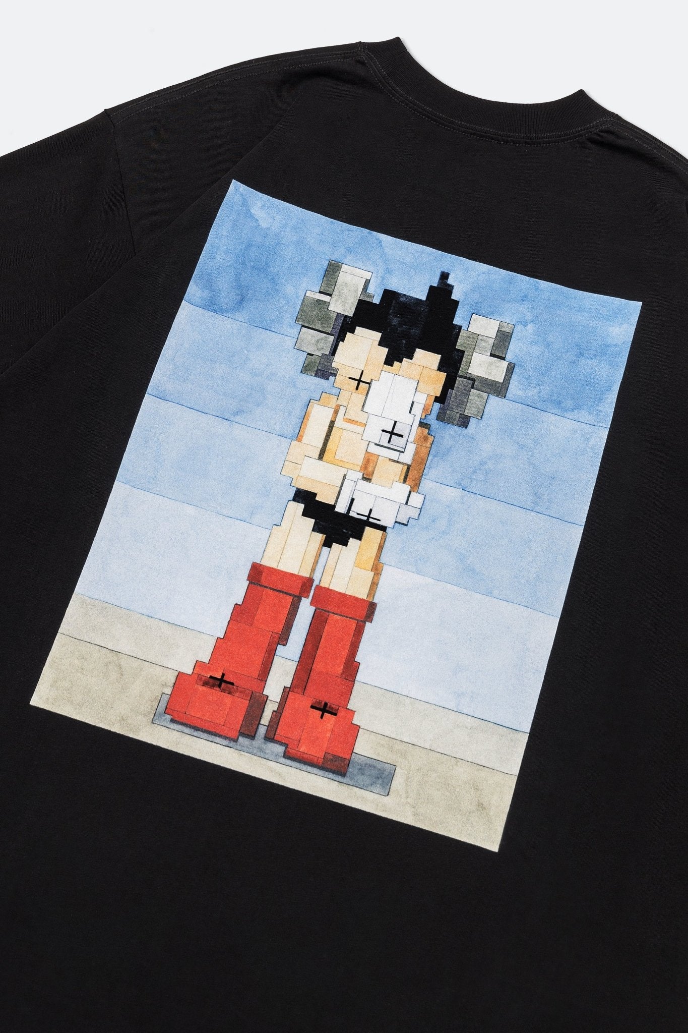 GROCERY PIXEL RED BOOTS TEE BY ADAM LISTER/ BLACK - GROGROCERY