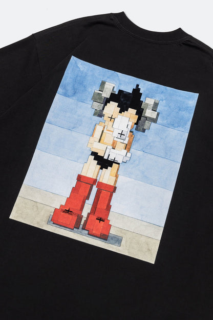 GROCERY PIXEL RED BOOTS TEE BY ADAM LISTER/ BLACK - GROGROCERY