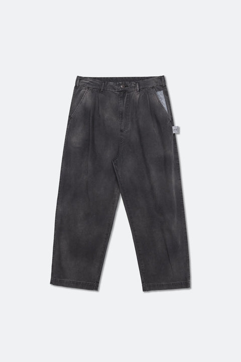 GROCERY PT-003 WASHED WIDE CHINO/ AGED BLACK - GROGROCERY