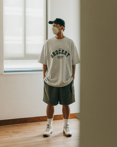 GROCERY SP-002 WASHED SWEAT SHORTS/ OLIVE - GROGROCERY