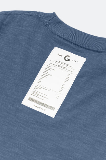 GROCERY SS24 TEE-001 INVOICE/ DUSTY BLUE - GROGROCERY