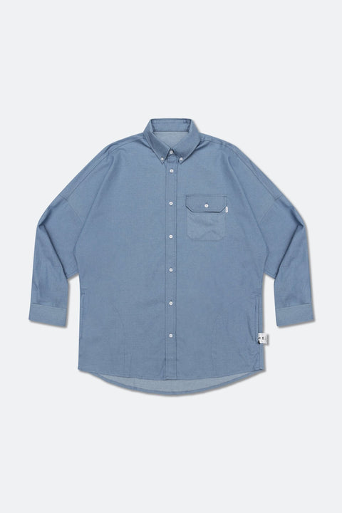 GROCERY ST-007 OVERSIZED CHAMBRAY SHIRT/ BLUE - GROGROCERY