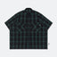 GROCERY ST-011 OVERSIZED CHECK SHORT SLEEVES SHIRT/ BRITISH GREEN - GROGROCERY