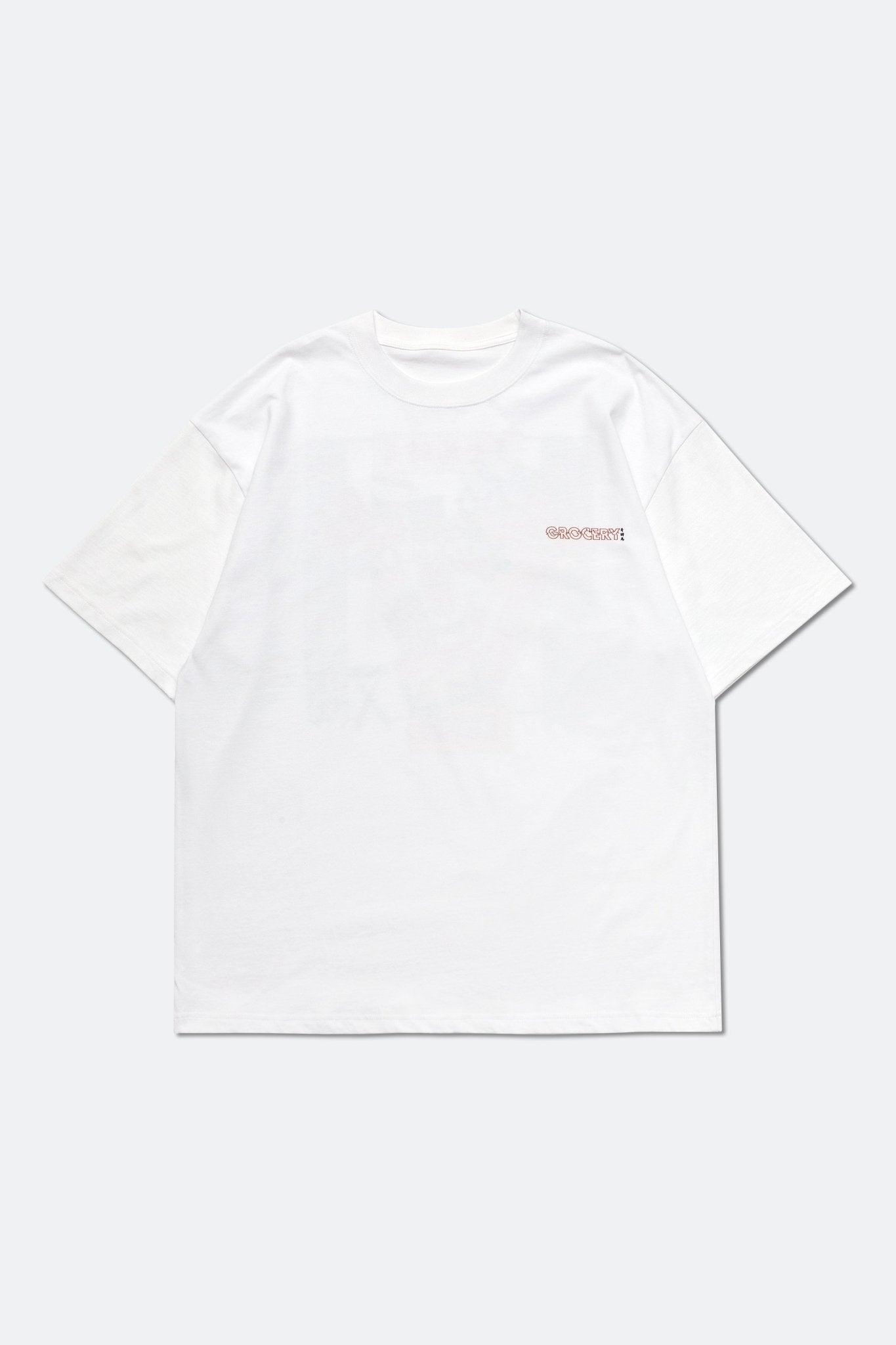 GROCERY TEE-017 STORE TEE/ WHITE by Draw it Au - GROGROCERY