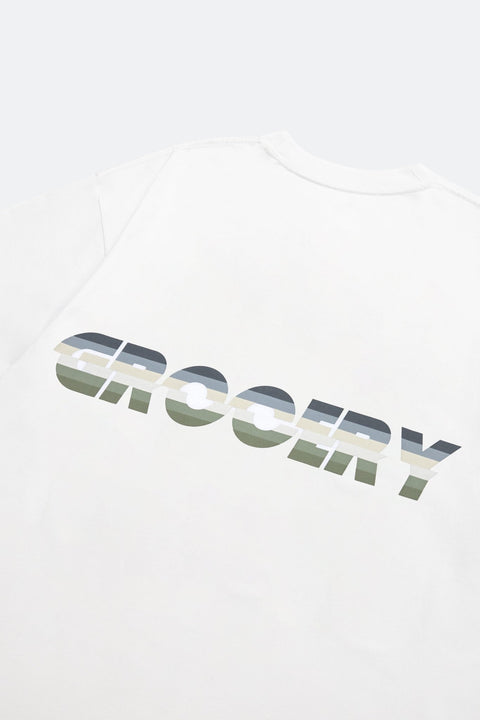 GROCERY TEE-063 RAINBOW LOGO TEE/ WHITE - GROGROCERY