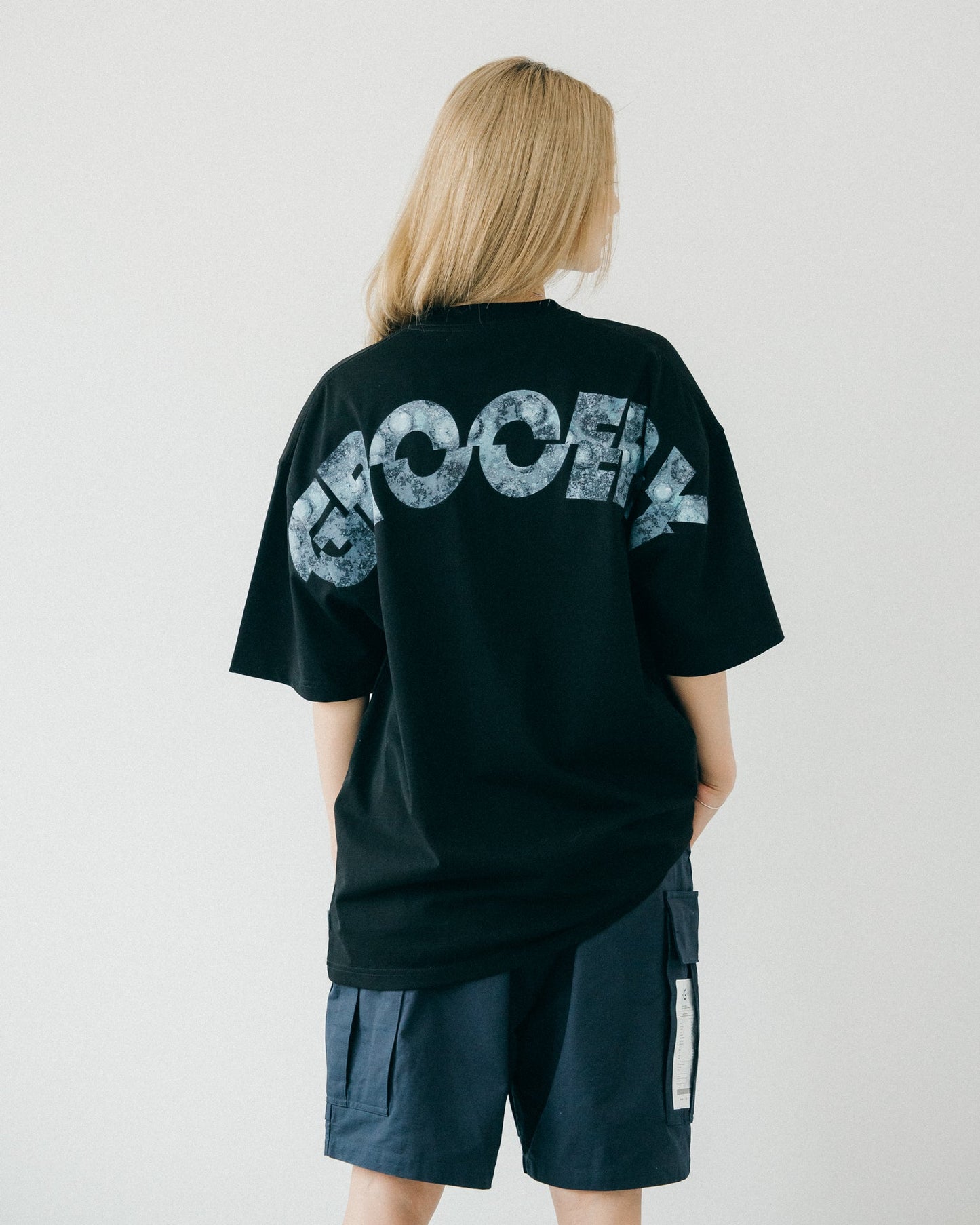 GROCERY TEE-064 BIG LOGO RETRO TEE/ BLACK - GROGROCERY