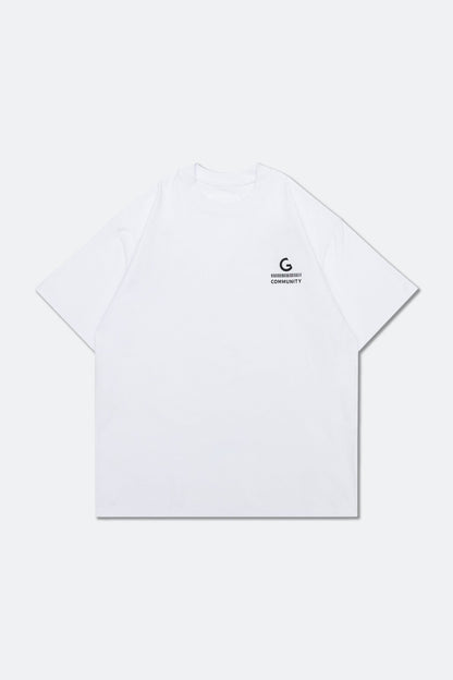 GROCERY TEE-065 CHINESE CALLIGRAPHY INVOICE TEE/ WHITE - GROGROCERY