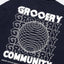 GROCERY TEE-068 GROCOMMUNITY WORLD TEE/ NAVY - GROGROCERY