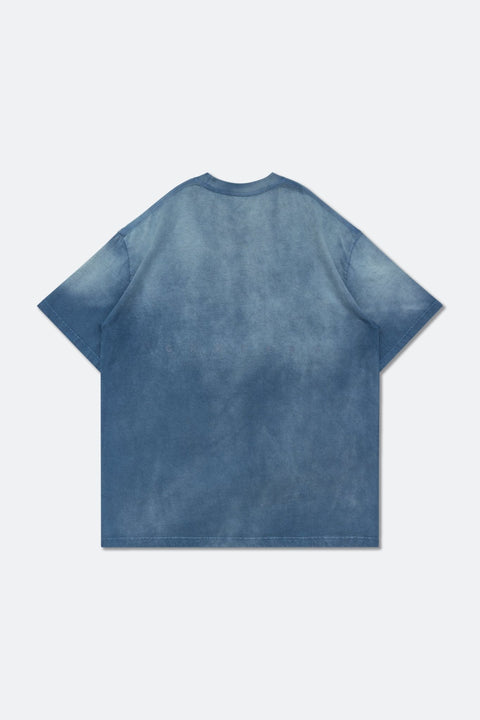 GROCERY TEE-069 DIRTY WASHED INVOICE POCKET TEE/ FADED BLUE - GROGROCERY