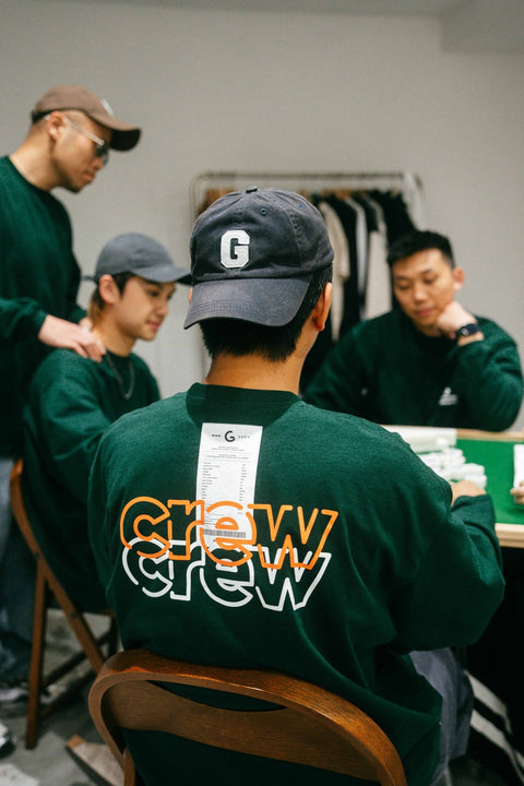 GROCERY X CREW LT-006 INVOICE LONG TOP/ DARK GREEN - GROGROCERY