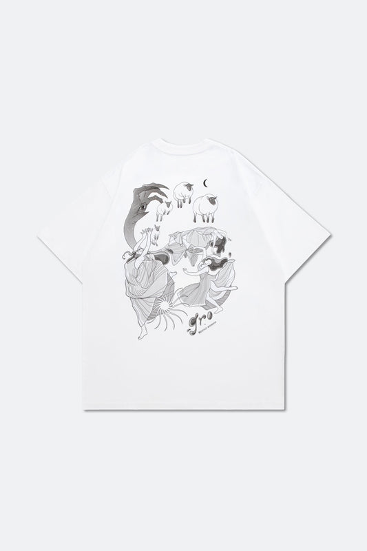 GROCERY X MOONCHILD LUCID DREAMING TEE/ WHITE - GROGROCERY