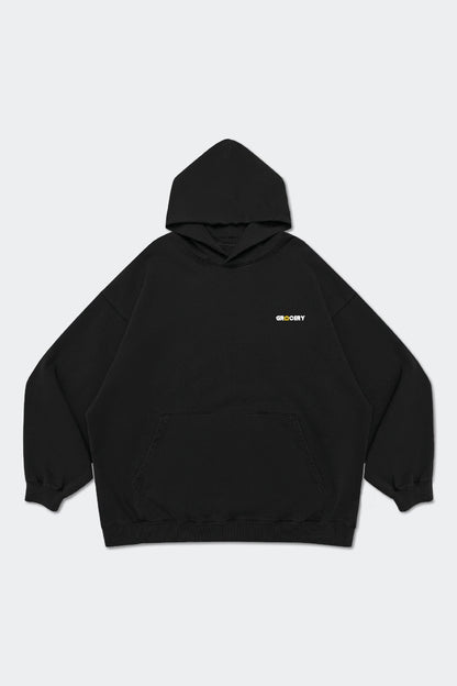 GROCERY x MR. MEN STUDIO HOODIE/ BLACK - GROGROCERY