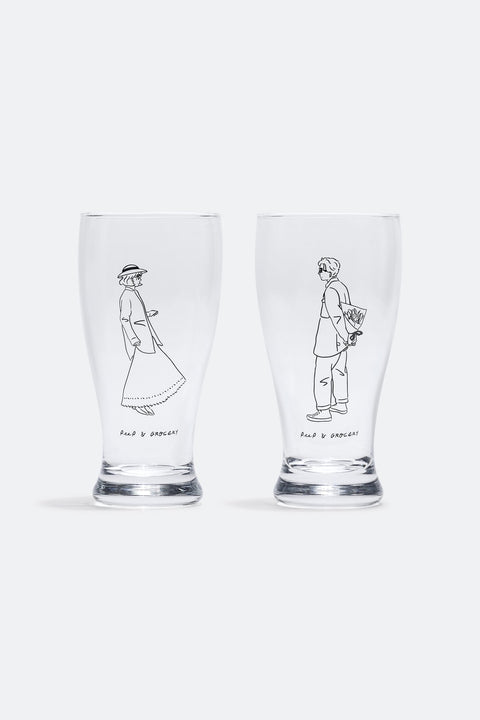 Grodesign - THE BEGINNING BEER GLASSES SET BY PEEP/ CLEAR - GROGROCERY