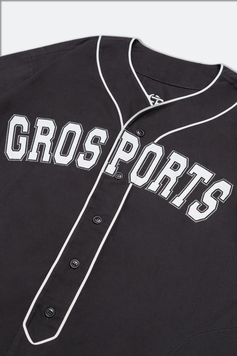 GROSPORTS BASEBALL JERSEY/ BLACK - GROGROCERY