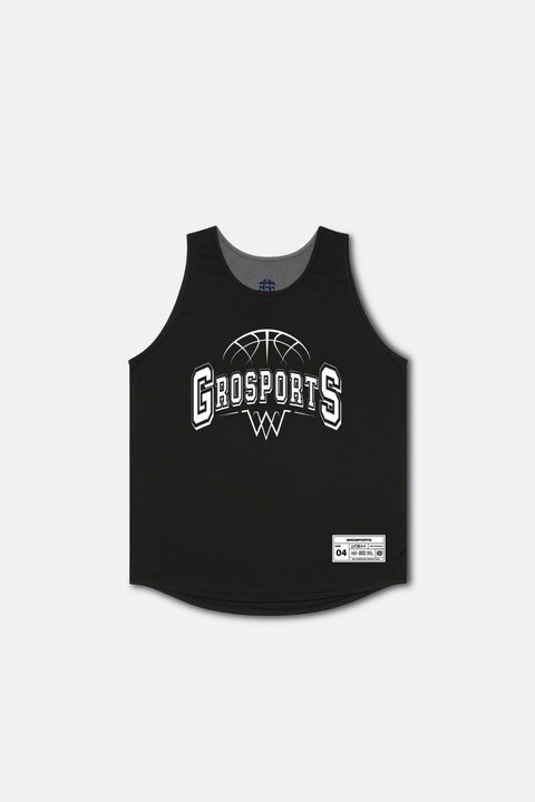 GROSPORTS BASKETBALL REVERSIBLE JERSEY/ BLACK & GREY - GROGROCERY