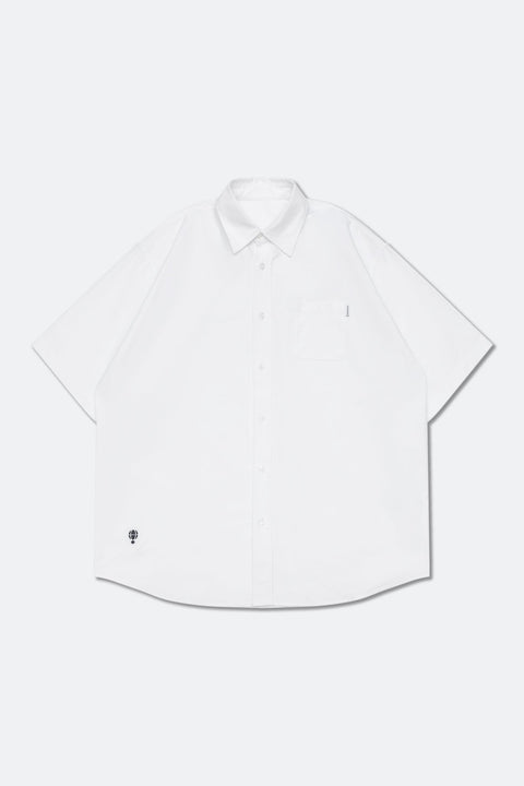 HOOGAH Balloon oversized short sleeves shirt/ White - GROGROCERY