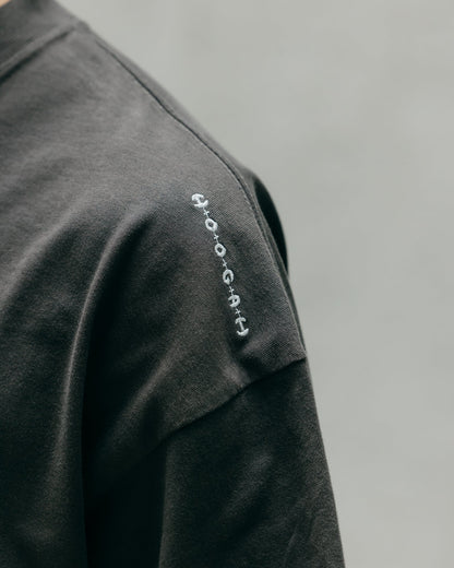 HOOGAH Embroidery balloon tee/ Dark Grey - GROGROCERY