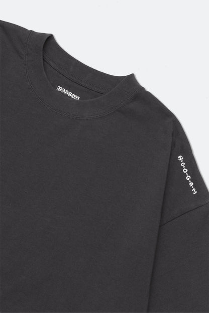 HOOGAH Embroidery balloon tee/ Dark Grey - GROGROCERY