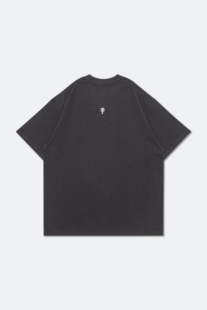 HOOGAH Embroidery balloon tee/ Dark Grey - GROGROCERY