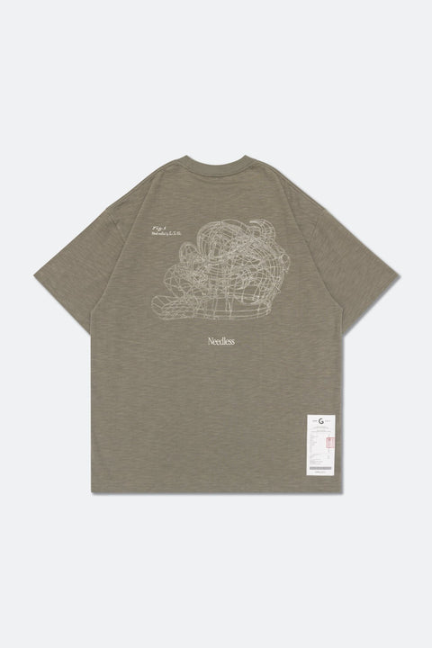 NEEDLESS GROCERY GRAPHIC INVOICE TEE/ OLIVE - GROGROCERY