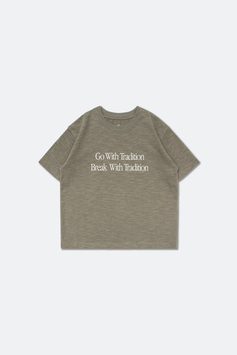 NEEDLESS GROCERY KIDS GRAPHIC INVOICE TEE/ OLIVE - GROGROCERY
