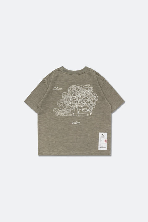 NEEDLESS GROCERY KIDS GRAPHIC INVOICE TEE/ OLIVE - GROGROCERY