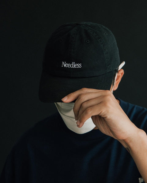 NEEDLESS GROCERY LIGHT WASHED CAP/ BLACK - GROGROCERY