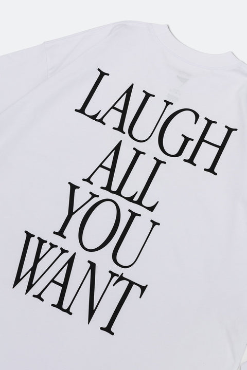 NEEDLESS LAUGH ALL YOU WANT LONG TOP/ WHITE - GROGROCERY
