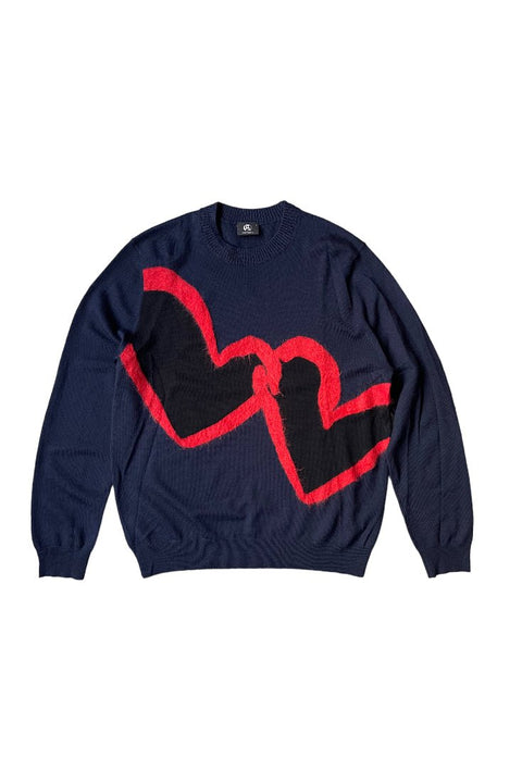 Paul Smith Double Heart Knit Sweater - GROGROCERY
