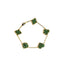 Poker Club Angel Zircon Gemstone Poker Bracelet/ Green & Gold - GROGROCERY