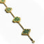Poker Club Angel Zircon Gemstone Poker Bracelet/ Green & Gold - GROGROCERY