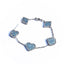 Poker Club Angel Zircon Gemstone Poker Bracelet/ Silver and Blue - GROGROCERY