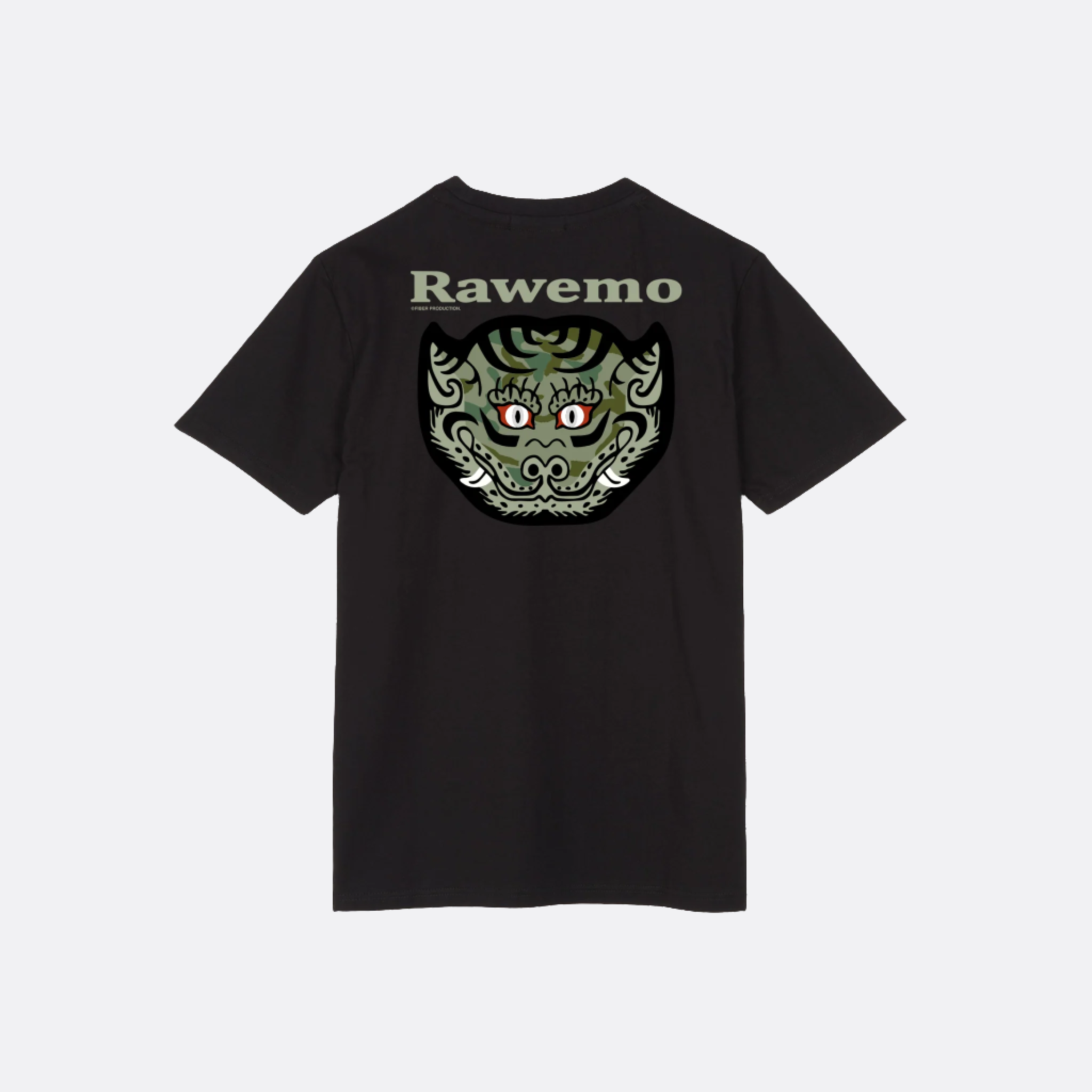 RAWEMOTIONS Camo Tiger Head Tee/ Black GROGROCERY