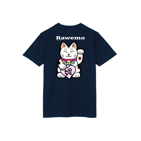 RAWEMOTIONS Valentine Cat Tee/ Navy - GROGROCERY