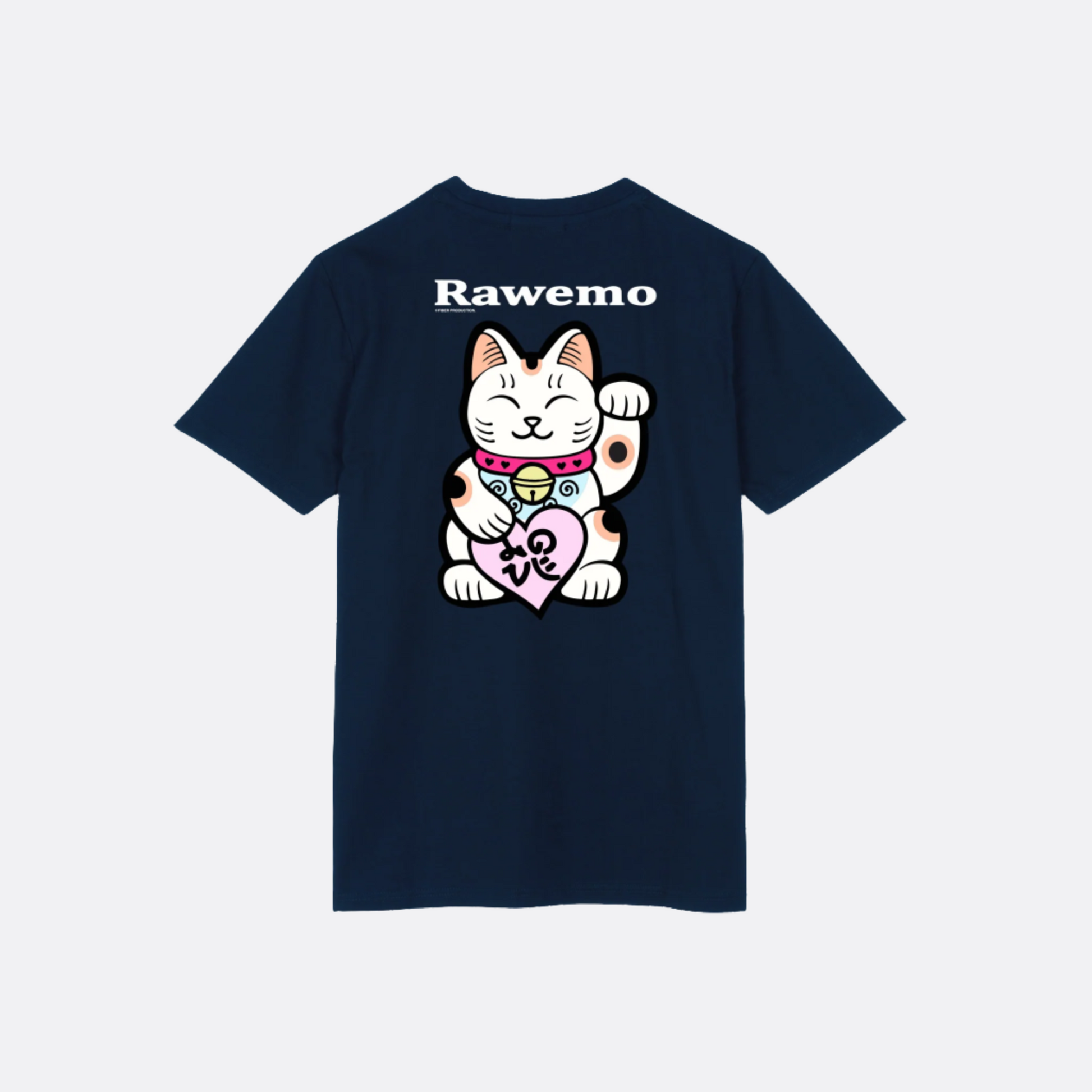 RAWEMOTIONS Valentine Cat Tee/ Navy - GROGROCERY