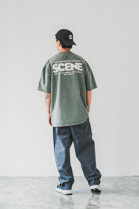 SCENE X GROCERY CLASSIC WASHED POCKET INVOICE/ OLIVE - GROGROCERY